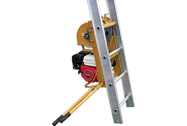 Ladder Platform Hoist - Power Unit Attached
